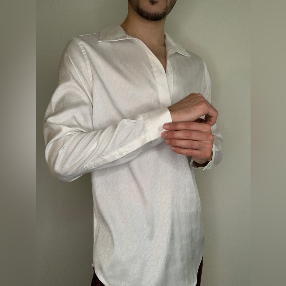 Textured ASOS Dress Shirt in White
